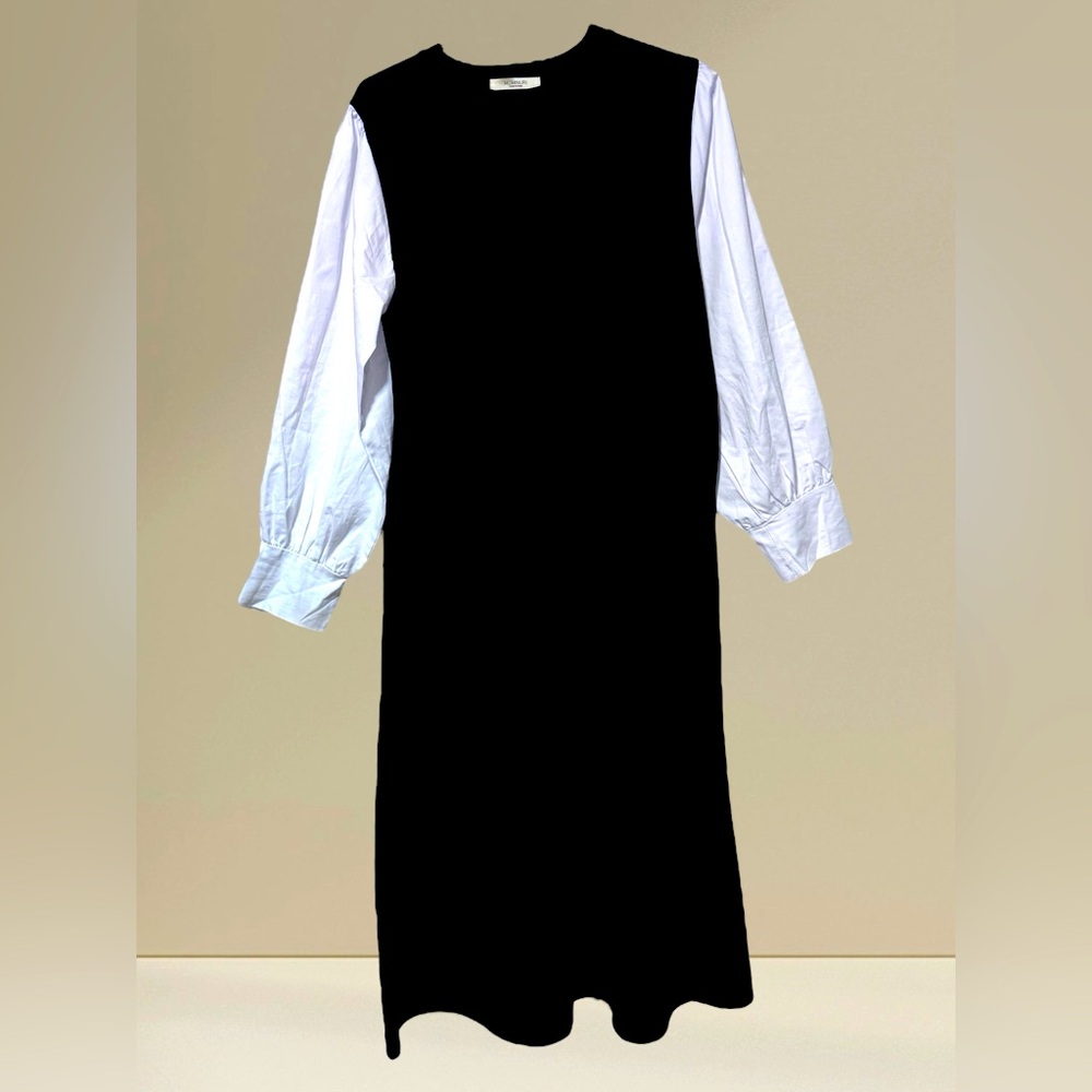 MOMNURI black and white sleeved dress Large